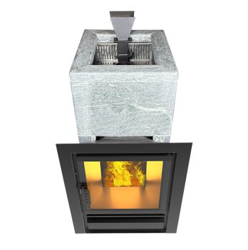 Чугунная печь Verona 18 Закрытая каменка Aisi-304 облицовка Талькохлорит — фото-542_2