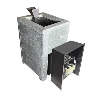 Чугунная печь Verona 18 ГАЗ Закрытая каменка Aisi-304 облицовка Талькохлорит — фото-542_1