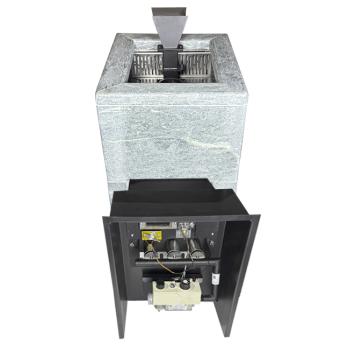 Чугунная печь Verona 18 ГАЗ Закрытая каменка Aisi-304 облицовка Талькохлорит — фото-542_2