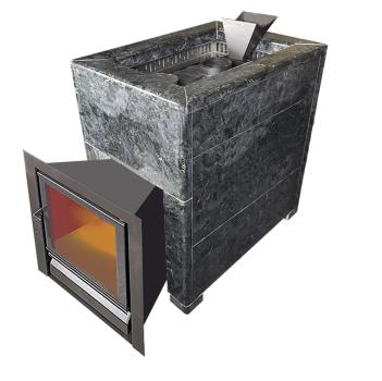 Чугунная печь Verona 18 Закрытая каменка Aisi-304 облицовка Пироксенит — фото-542_3