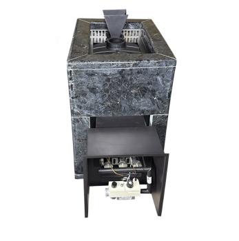 Чугунная печь Verona 18 ГАЗ Закрытая каменка Aisi-304 облицовка Пироксенит — фото-542_2