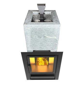 Чугунная печь Verona 26 Закрытая каменка Aisi-304 облицовка Талькохлорит — фото-542_2