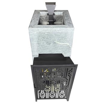 Чугунная печь Verona 26 ГАЗ Закрытая каменка Aisi-304 облицовка Талькохлорит — фото-542_4