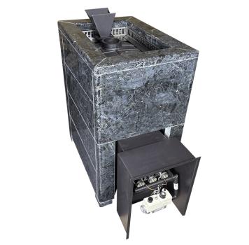 Чугунная печь Verona 26 ГАЗ Закрытая каменка Aisi-304 облицовка Пироксенит — фото-542_1