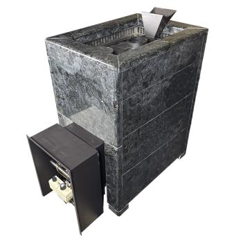 Чугунная печь Verona 26 ГАЗ Закрытая каменка Aisi-304 облицовка Пироксенит — фото-542_3