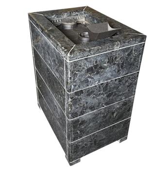 Чугунная печь Verona 26 ГАЗ Закрытая каменка Aisi-304 облицовка Пироксенит — фото-542_5